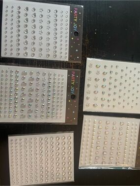 Party Joy Sheets Eye Body Face Gems Stickers - Self Adhesive Face Jewels Rhinest